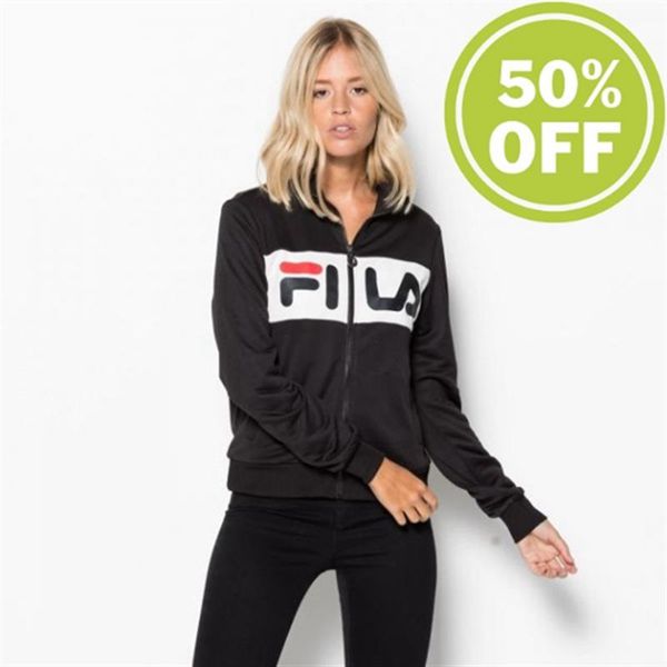 Fila Bronte Track Track Women's Track Jacket - Black/White,NZ 107-57261